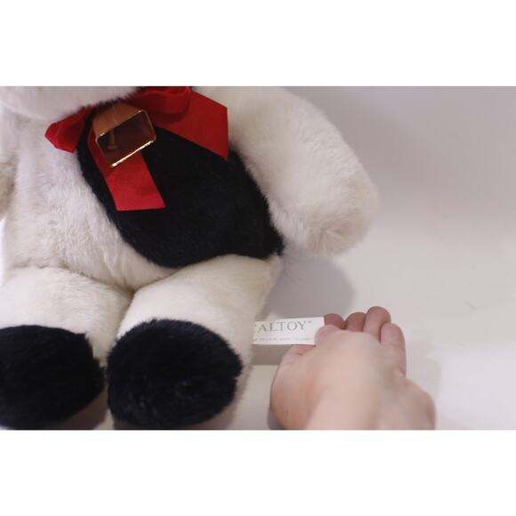 Caltoy Jangles Cow Medium Plush, Copper Bell, White Black Body, ~ 251016-WH 1378 - Picture 3 of 4